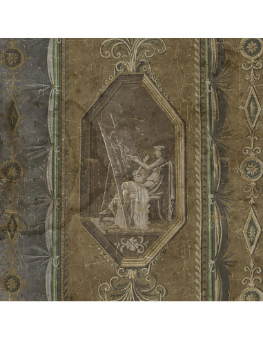Decorative panoramic in distressed...
