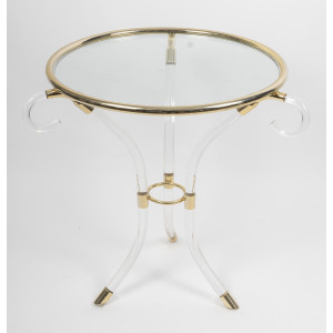 Plexiglas pedestal table,... 2