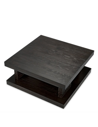 Black oak coffee table, textured...
