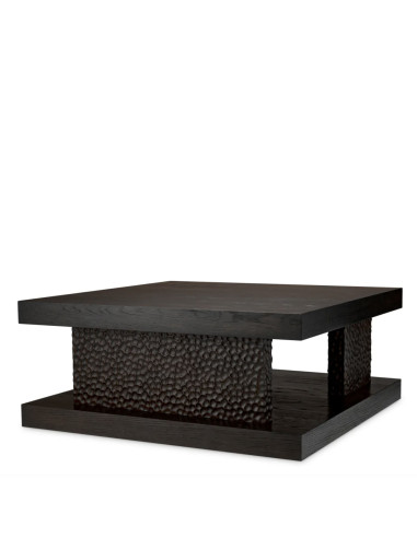 Black oak coffee table, textured...