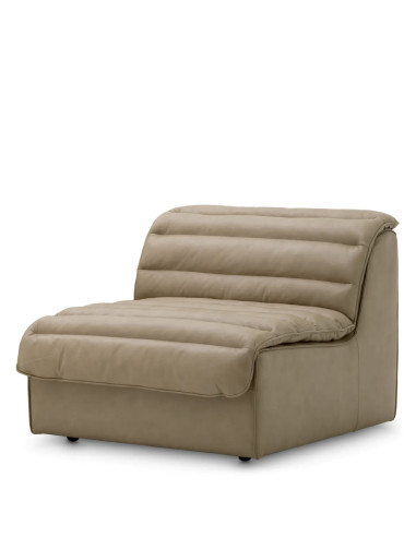 Modular sofa in beige leather,...