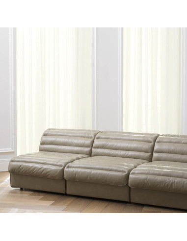 Modular sofa in beige leather,...