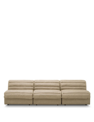Modulares Ledersofa in Beige,...