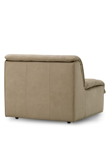 Modular sofa in beige leather,...