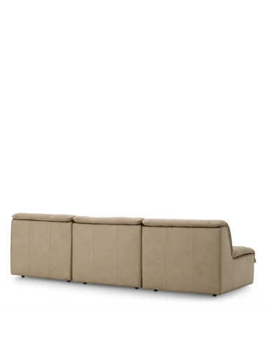 Modular sofa in beige leather,...