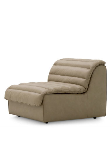 Modular sofa in beige leather,...