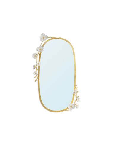 Dressing table, gilded brass mirror...