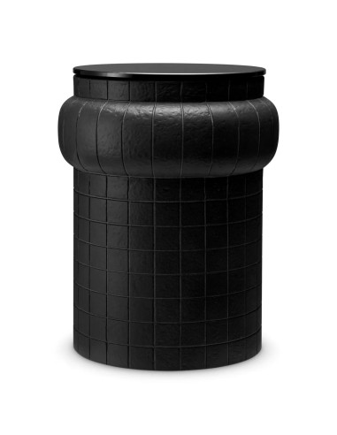 Side table in black finish with black...
