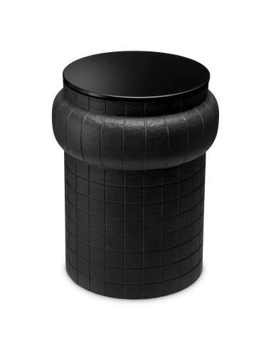 Side table in black finish with black...