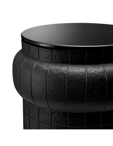 Side table in black finish with black...