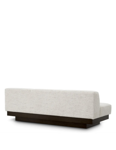 Off-white fabric sofa with charcoal...