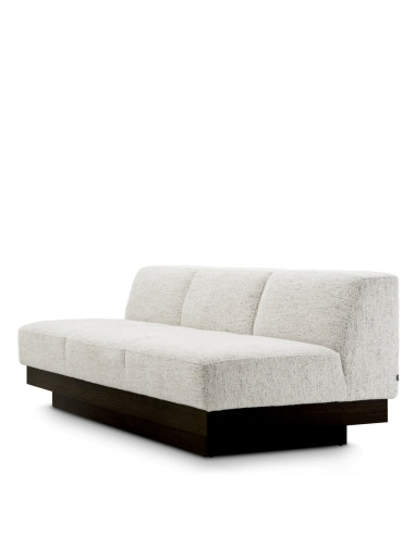 Stoffsofa in Off-White mit Basis aus...