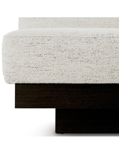 Off-white fabric sofa with charcoal...