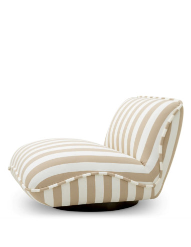 Outdoor chair in beige and off-white...