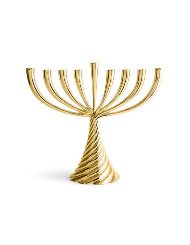 Contemporary twisted menorah in...