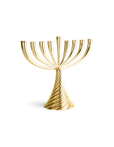 Contemporary twisted menorah in...