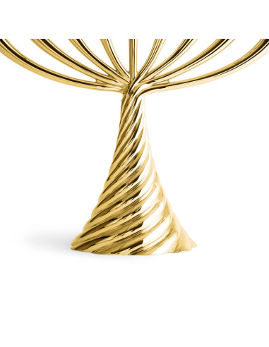 Contemporary twisted menorah in...