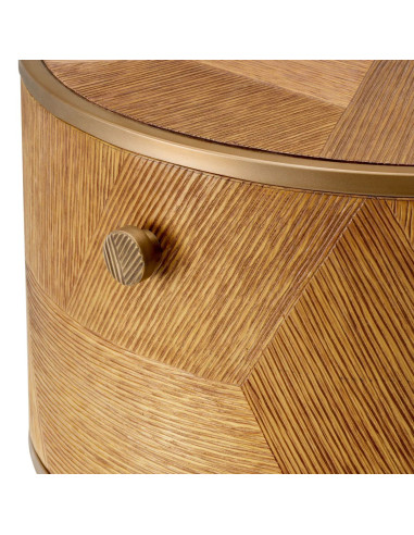 Pair of bedside tables in caramel oak...