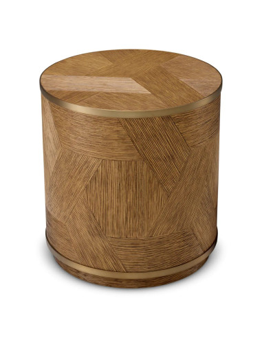 Side table in caramel oak veneer with...