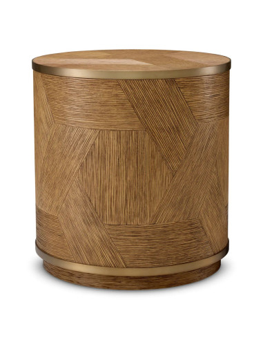 Side table in caramel oak veneer and...