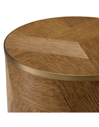 Side table in caramel oak veneer and...