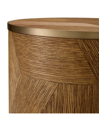 Side table in caramel oak veneer with...