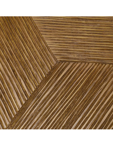 Side table in caramel oak veneer and...