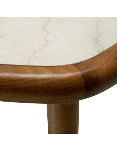 Solid wood coffee table with caramel...