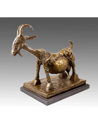 Pablo Picasso 风格的山羊青铜雕塑，20 世纪。