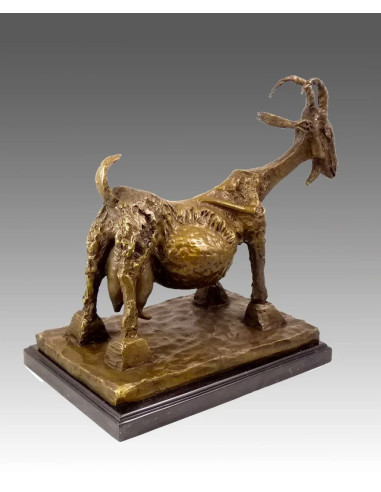 Pablo Picasso 风格的山羊青铜雕塑，20 世纪。