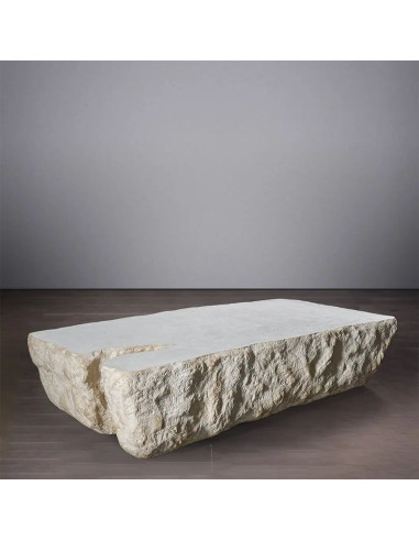 Table basse brutaliste en papier...