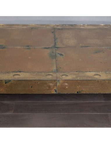 Coffee table in gilded oxidised...