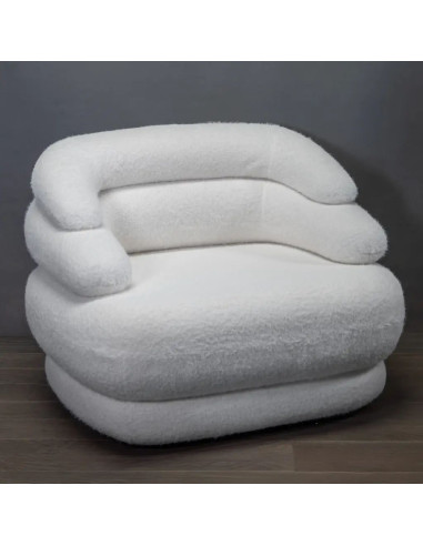 Paar design draaifauteuils in ecru...