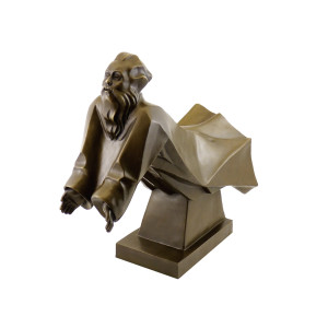 Abstract bronze sculpture,...