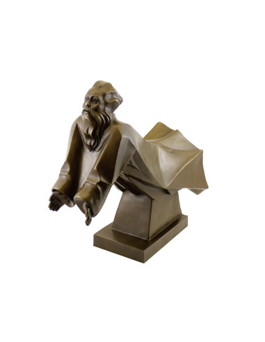 Abstract bronze sculpture, cubist style
