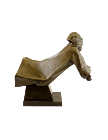 Abstract bronze sculpture, cubist style