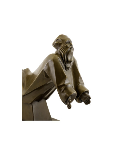 Abstract bronze sculpture, cubist style