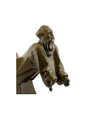 Abstract bronze sculpture, cubist style