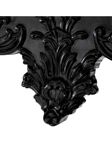 Black marble and carved wood console