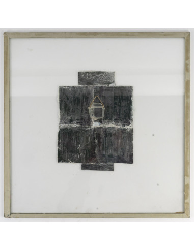 当代作品，玻璃下、绘画和拼贴画，20 世纪。