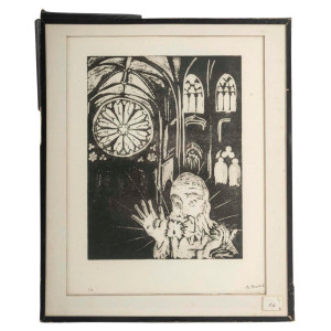 Litho, kerkinterieur, 1/2,...