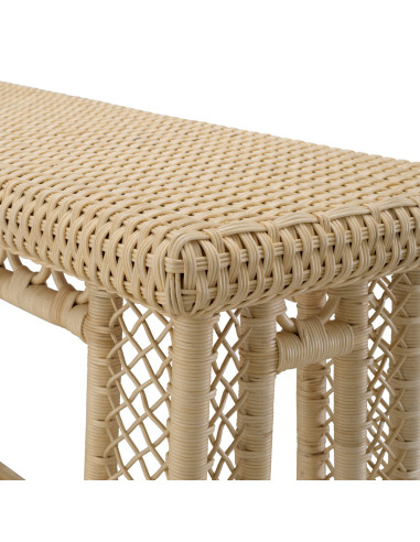 Natural rattan console table with an...