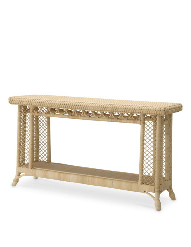 Console van natuurlijk rotan met een...