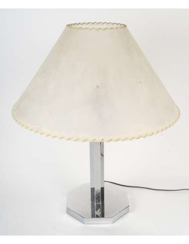 Art Deco table lamp, parchment shade,...