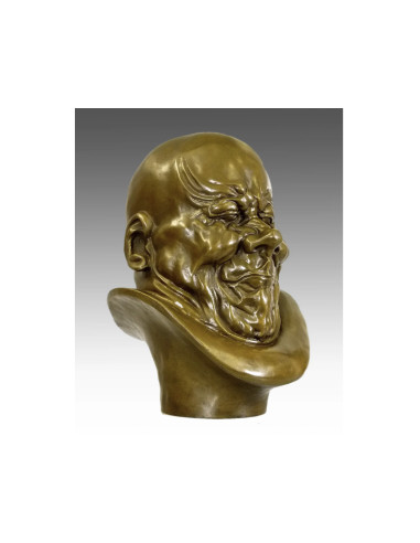 Scultura busto in bronzo con...