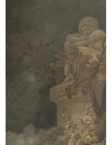 一对由 Schall P 和 Descourtis 创作的水彩画，19...