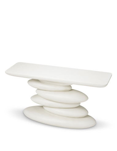 Witte console met een organisch,...