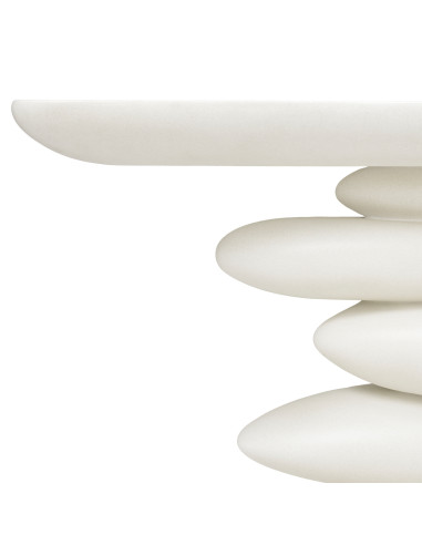 White console with organic,...