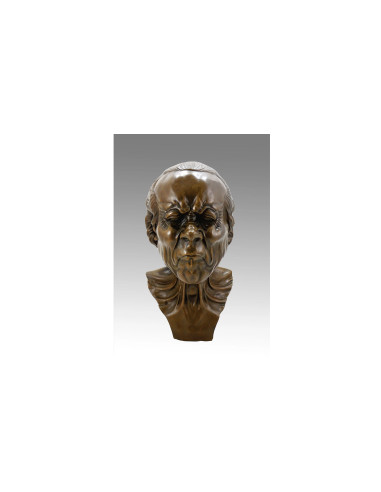 Bust of a character in patinated...