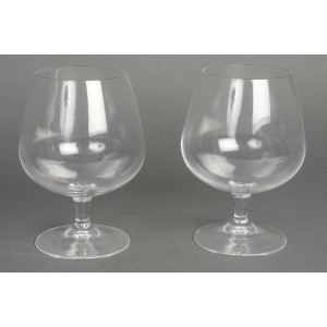 2 copas de coñac de cristal. 2